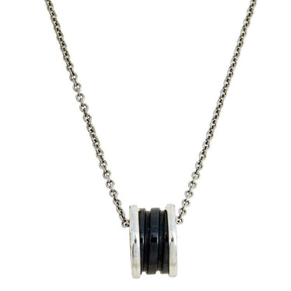 [Clover Jewels]ZERO 1 BLACK CERAMIC SILVER NECKLACE