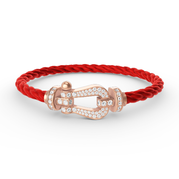 [Clover Jewels]FORCE LARGE HORSESHOE FULL DIAMOND BRACELET ROSE GOLD