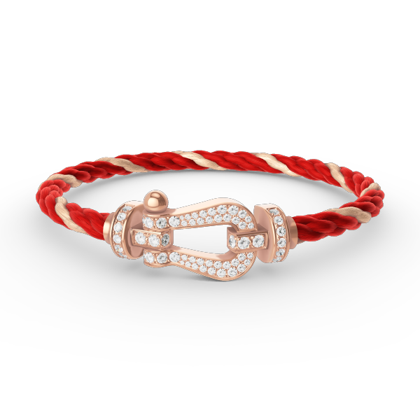 [Clover Jewels]FORCE LARGE HORSESHOE FULL DIAMOND BRACELET ROSE GOLD