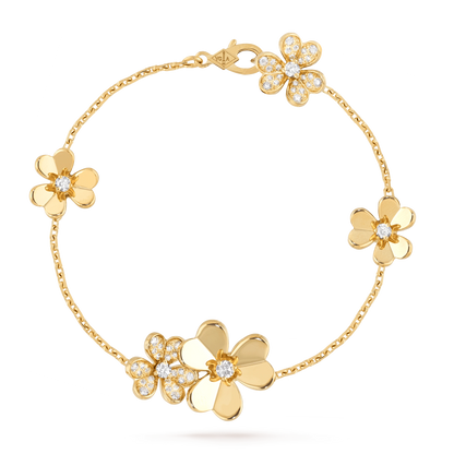 [Clover Jewels]FRIVOLE GOLD 5 FLOWERS BRACELET