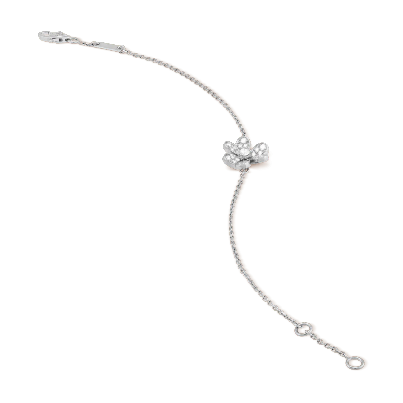 [Clover Jewels]FRIVOLE SILVER FLOWER DIAMOND BRACELET