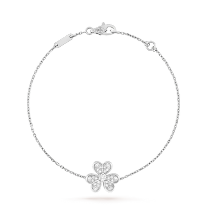 [Clover Jewels]FRIVOLE SILVER FLOWER DIAMOND BRACELET