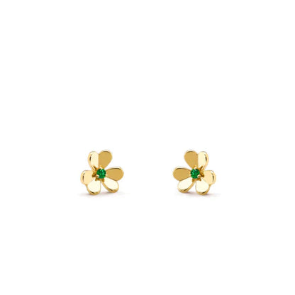 [Clover Jewels]FRIVOLE  FLOWER MALACHITE EARRINGS