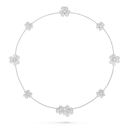 [Clover Jewels]FRIVOLE SILVER 9 FLOWERS NECKLACE