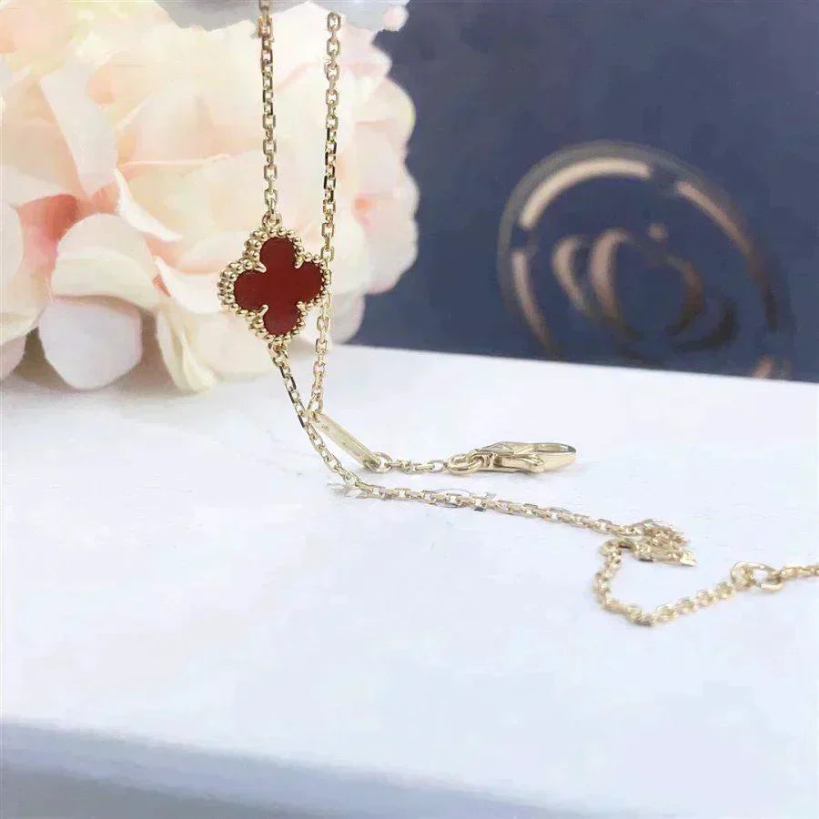 [Clover Jewels]CLOVER  CARNELIAN SINGLE FLOWER BRACELET