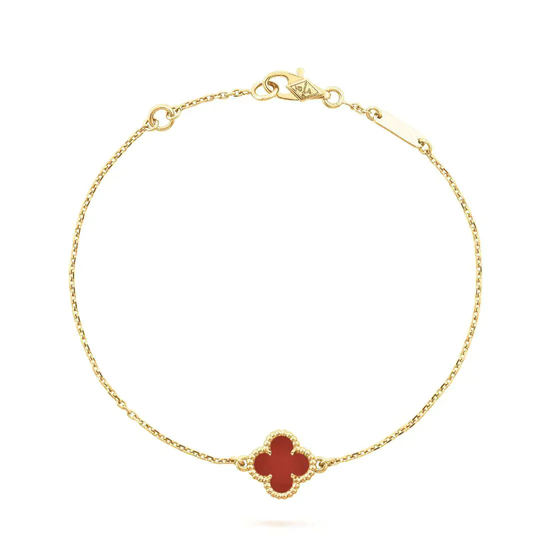 [Clover Jewels]CLOVER  CARNELIAN SINGLE FLOWER BRACELET