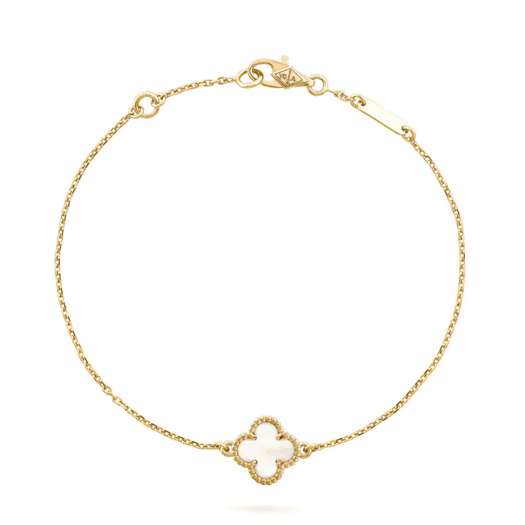 [Clover Jewels]CLOVER WHITE MOP SINGLE FLOWER BRACELET