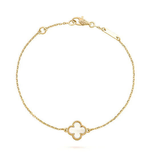 [Clover Jewels]CLOVER WHITE MOP SINGLE FLOWER BRACELET