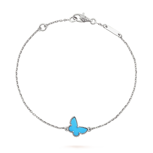 [Clover Jewels]BUTTERFLY TURQUOISE BUTTERFLY BRACELET SILVER