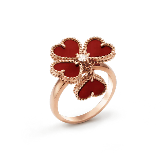 [Clover Jewels]SWEET CLOVER CARNELIAN RING