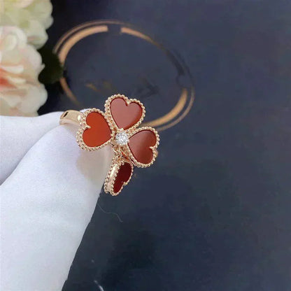 [Clover Jewels]SWEET CLOVER CARNELIAN RING