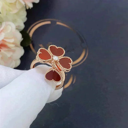 [Clover Jewels]SWEET CLOVER CARNELIAN RING