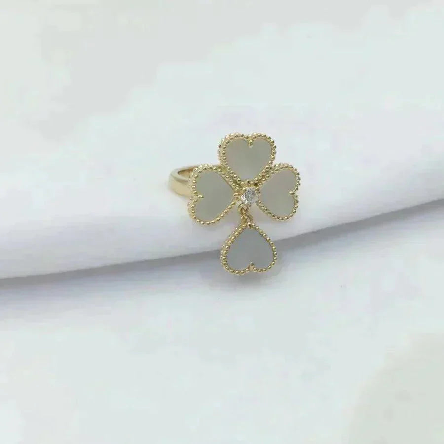 [Clover Jewels]SWEET CLOVER WHITE MOP RING