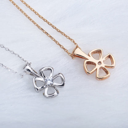 [Clover Jewels]FIOREVER NECKLACE DIAMOND CENTER