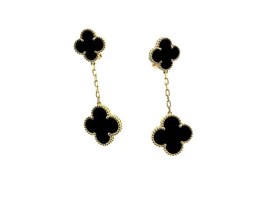 [Clover Jewels]CLOVER 2 MOTIFS  EARRINGS (MULTIPLE CHOICESC