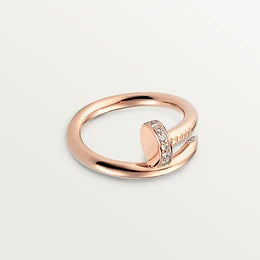 [Clover Jewels]JUSTE RING 2.65MM PINK GOLD DIAMOND