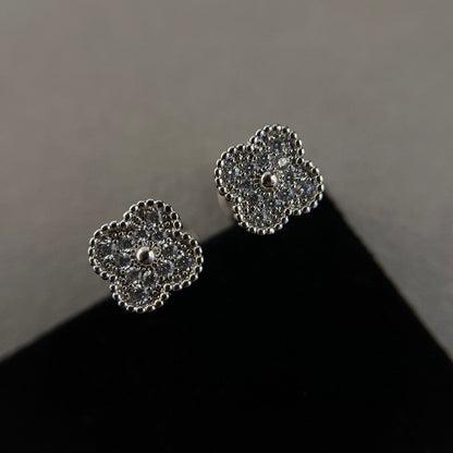 [Clover Jewels]CLOVER MINI DIAMOND STUD EARRINGS