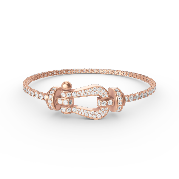 [Clover Jewels]FORCE  LARGE HORSESHOE FULL DIAMOND TENNIS BRACELET